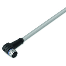 Power Supply Cable, Angled, 2M Fitted On One End Gray