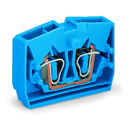 2-conductor end terminal block, without push-buttons, suitable for Ex i applications, blue