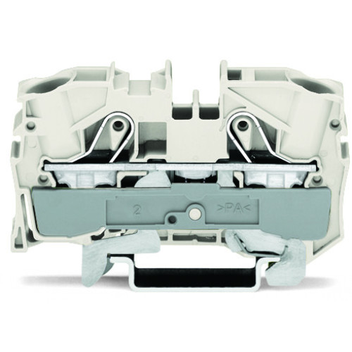 2-conductor shield terminal block, 10 mm&sup2;, suitable for Ex e II applications, white