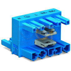 h-distribution connector, 5-pole, Cod. I, blue
