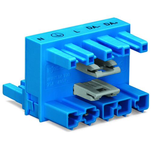 h-distribution connector, 5-pole, Cod. I, blue