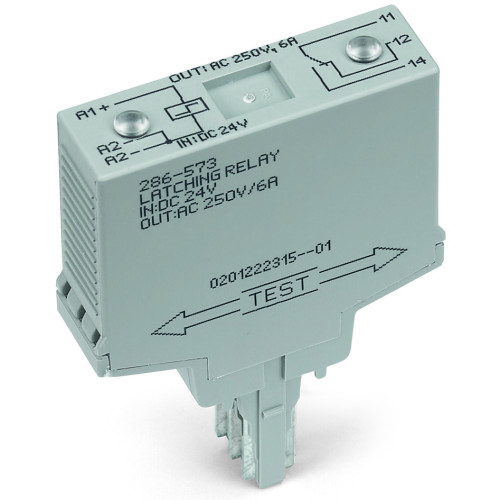 Latching relay module, Nominal input voltage: 24 VDC, 1 changeover contact