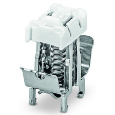 Shield clamping saddle, 12.4 mm wide, 3 ... 8 mm, silver-colored