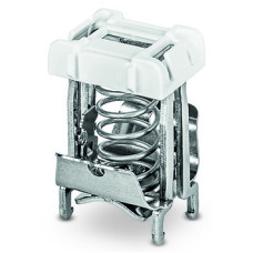 Shield clamping saddle, 21.8 mm wide, 6 ... 16 mm, silver-colored