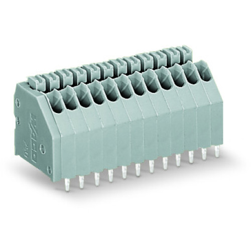 PCB terminal block, push-button, 0.5 mm&sup2;, gray