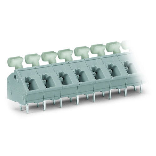 PCB terminal block, push-button, 2.5 mm&sup2;, gray
