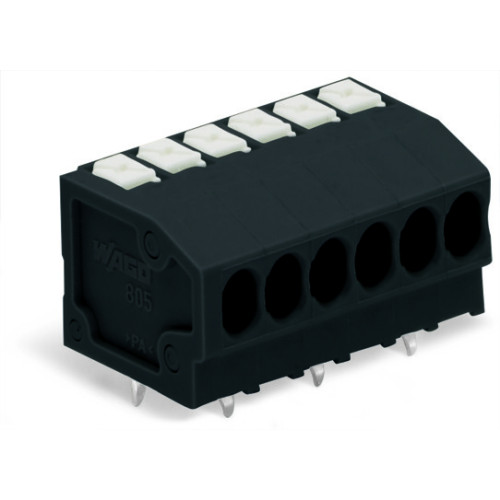 THR PCB terminal block, push-button, 1.5 mm&sup2;, black
