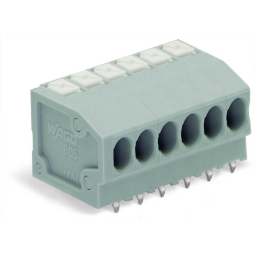 PCB terminal block, push-button, 1.5 mm&sup2;, gray