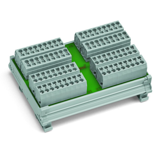 Potential distribution module, 4 potentials, with 18 connection points each
