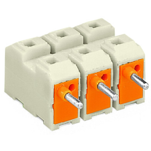 Power supply connector, without ground contact, without push-buttons, white