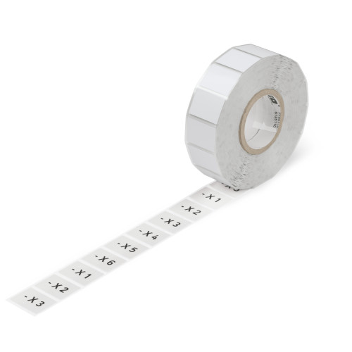 Push Button Label, Plain 27 X 27 mm Silver-Colored