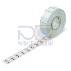 Push-button marker, 26.5 x 18 mm, silver-colored