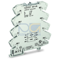 Isolation amplifier, Current input signal, Voltage output signal, Supply voltage: 24 VDC, 6 mm modul