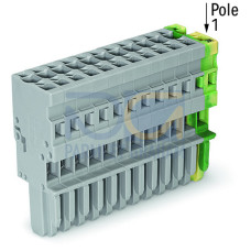 1-conductor female connector, CAGE CLAMP&reg;, 4 mm&sup2;, green-yellow/gray
