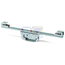 Busbar carrier, for busbars Cu 10 mm x 3 mm, both sides, straight, silver-colored