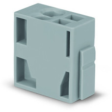 Additional module for matrix patchboards, for snap-on fixing to mounting adapter, insulated, gray