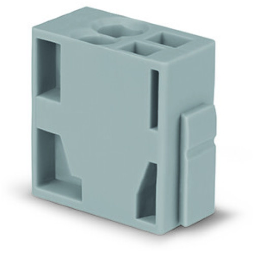 Additional module for matrix patchboards, for snap-on fixing to mounting adapter, insulated, gray