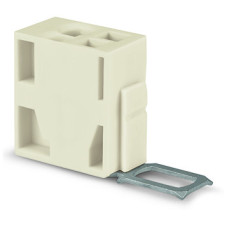 Additional module for matrix patchboards, for snap-on fixing to mounting adapter, with contact to mounting frame, white