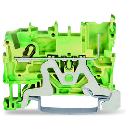 1-conductor/1-pin ground carrier terminal block, 2.5 mm&sup2;, suitable for Ex nA applications, green-yellow
