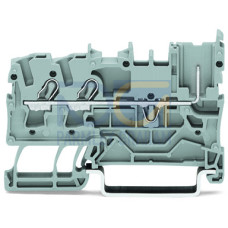 2-conductor/1-pin carrier terminal block, 2.5 mm&sup2;, suitable for Ex nA applications, gray