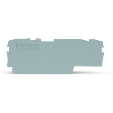 End and intermediate plate, 1 mm thick, gray