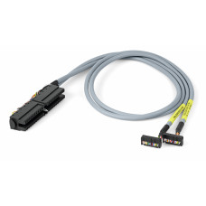 System cable; for Siemens S7-300; 2 x 16 digital inputs or outputs; Length: 1 m (1 MOhm); Conductor cross-section: 0.14&nbsp;mm