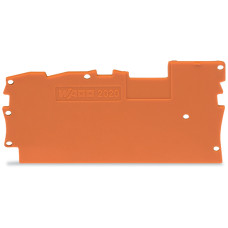End and intermediate plate, 1 mm thick, orange