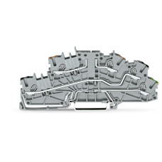 Multilevel installation terminal block, with operating slots, 2.5 mm, Carrier terminal block without
