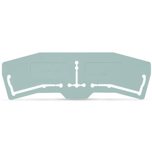 Separator plate, 1 mm thick, 3 mm oversized, gray