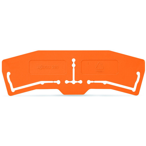 Separator plate, 1 mm thick, 3 mm oversized, orange