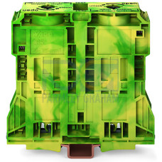 2-conductor ground terminal block, 120 mm&sup2;, lateral marker slots, green-yellow