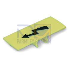 Protective Warning Marker, With High-Voltage Symbol, Black Yellow