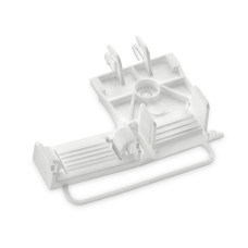 Strain relief plate, for 294 Series, for single strands, 3- to 5-pole, with secured clamp, white