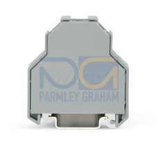 Screwless End Stop, 14 mm Wide Gray
