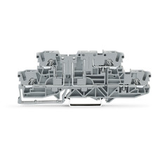 Double-deck carrier terminal block, L/L, for DIN-rail 35 x 15 and 35 x 7.5, 2.5 mm, Push-in CAGE CLA