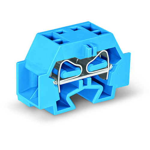 4-conductor terminal block, without push-buttons, suitable for Ex i applications, blue