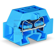 Space-saving, 4-conductor end terminal block, without push-buttons, suitable for Ex i applications, blue