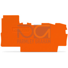 End and intermediate plate, 0.8 mm thick, orange