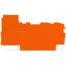 End and intermediate plate, 0.8 mm thick, orange