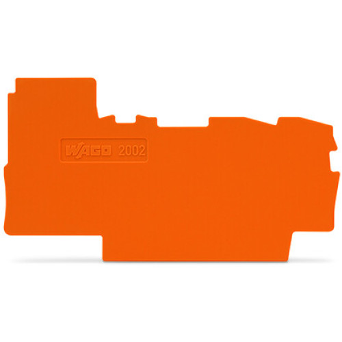 End and intermediate plate, 0.8 mm thick, orange
