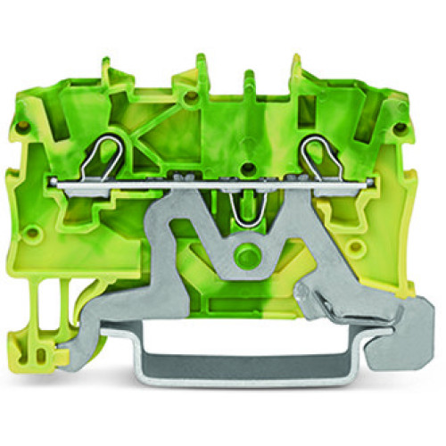 2-conductor ground terminal block, 1 mm&sup2;, suitable for Ex e II applications, green-yellow