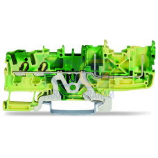 2-conductor/2-pin ground carrier terminal block, 2.5 mm&sup2;, suitable for Ex nA applications, green-yellow