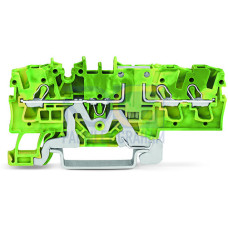 3-conductor ground terminal block, 2.5 mm&sup2;, suitable for Ex e II applications, green-yellow