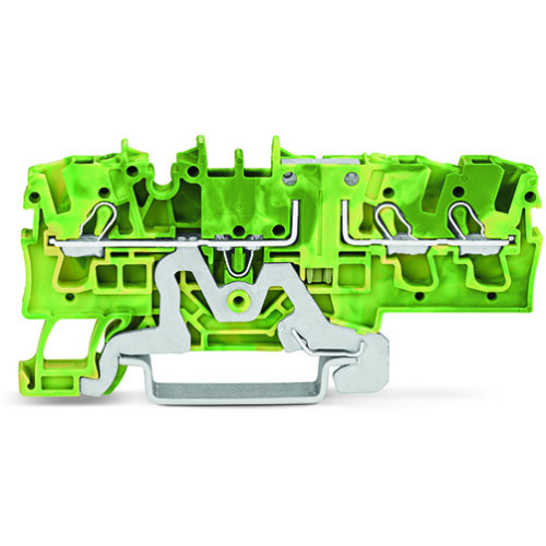 3-conductor ground terminal block, 2.5 mm&sup2;, suitable for Ex e II applications, green-yellow