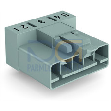 Plug for PCBs, angled, 5-pole, gray