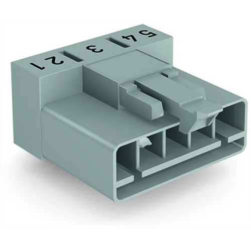 Plug for PCBs, angled, 5-pole, gray
