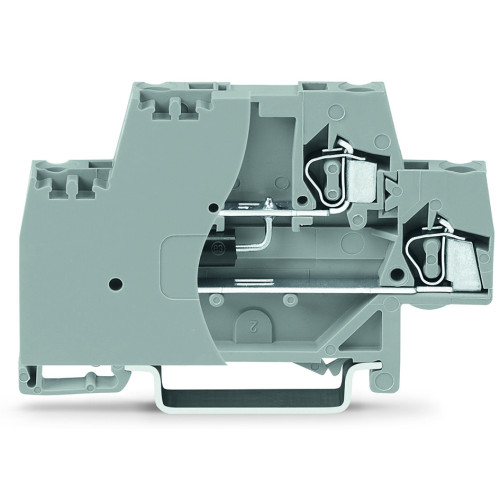 Component terminal block, double-deck, with end plate, gray