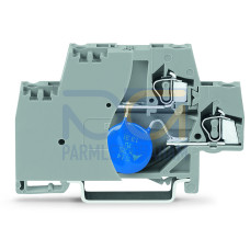 Component terminal block, double-deck, with end plate, gray