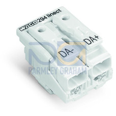 Lighting connector, push-button, external, for Linect&reg;, white