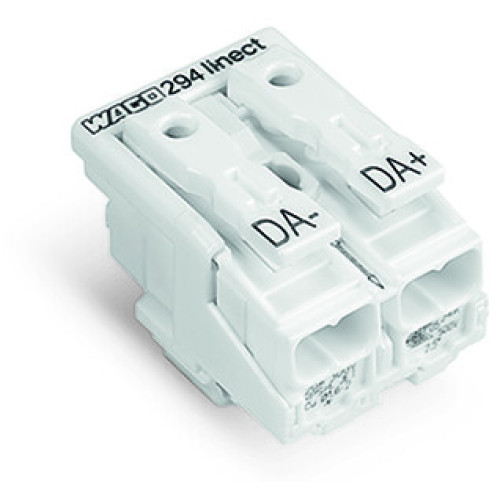 Lighting connector, push-button, external, for Linect&reg;, white